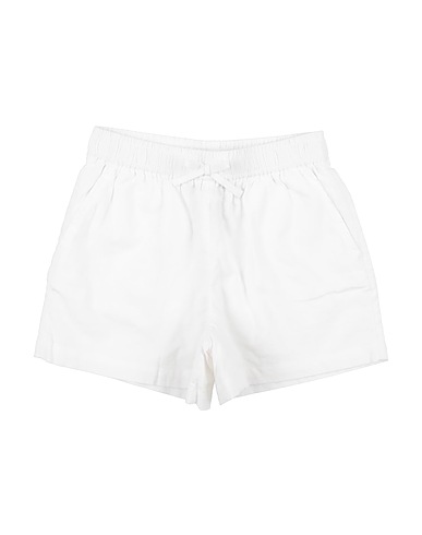 POLO RALPH LAUREN Shorts & Bermuda FLAT FRONT SHORTS White 55% Linen, 45% Cotton