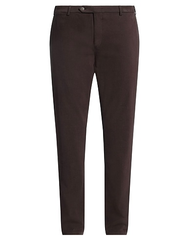 CANALI Casual trouser Dark brown 98% Cotton, 2% Elastane