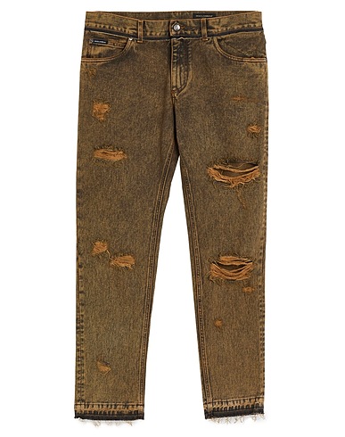DOLCE&GABBANA Denim pants Khaki 100% Cotton