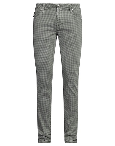 TRAMAROSSA Denim pants Military green 87% Cotton, 9% Polyester, 4% Elastane