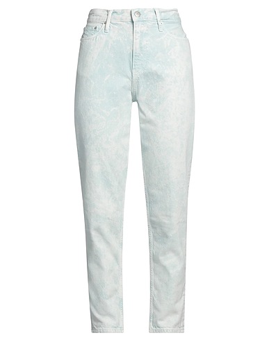 CALVIN KLEIN JEANS Denim trousers Light green 100% Recycled cotton