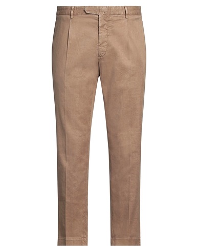 SANTANIELLO Casual trouser EVOLUTO Khaki 65% Cotton, 34% Linen, 1% Elastane
