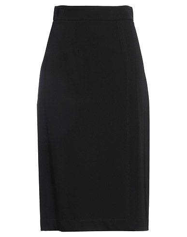 DOLCE&GABBANA Midi skirt Black 91% Viscose, 9% Elastane