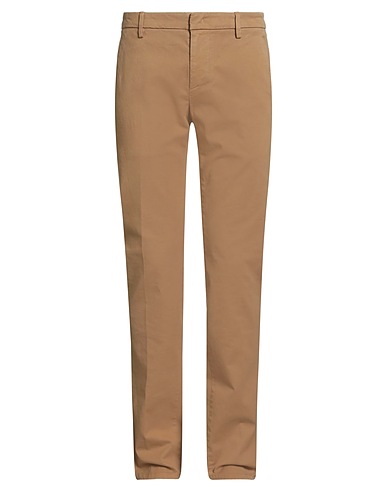 DONDUP Casual pants Camel 98% Cotton, 2% Elastane