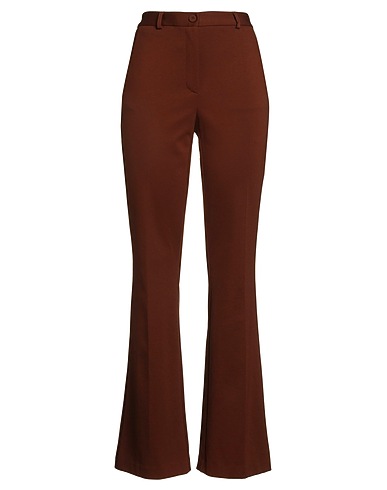 MALÌPARMI Casual pants Brown 65% Viscose, 30% Polyamide, 5% Elastane