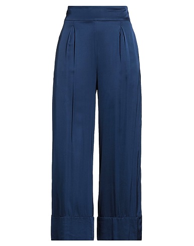 ALESSIA SANTI Casual trouser Navy blue 97% Viscose, 3% Elastane