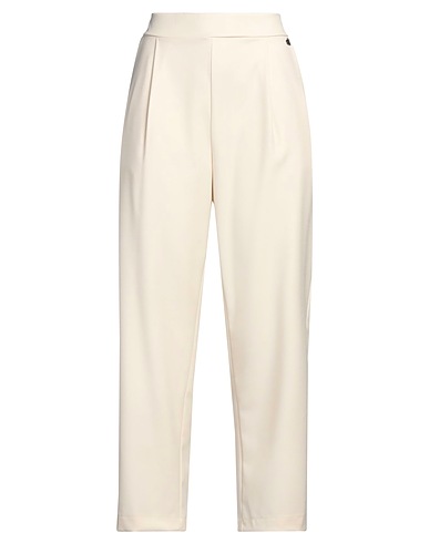 DIXIE Casual pants Ivory 64% Polyester, 33% Viscose, 3% Elastane