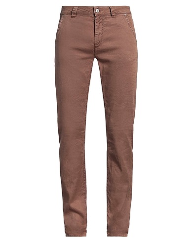 BARMAS Casual pants Brown 65% Linen, 33% Cotton, 2% Elastane