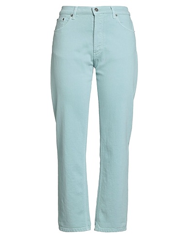 DONDUP Denim trousers Sage green 98% Cotton, 2% Elastane