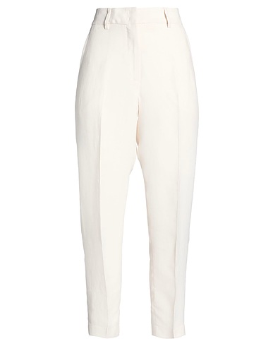 SEVENTY VENEZIA Casual trouser Ivory 72% Viscose, 28% Linen