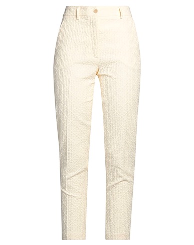 SEVENTY VENEZIA Casual pants Cream 63% Cotton, 30% Polyester, 7% Polyamide