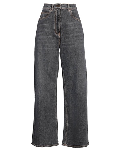 ETRO Denim trousers Black 99% Cotton, 1% Elastane