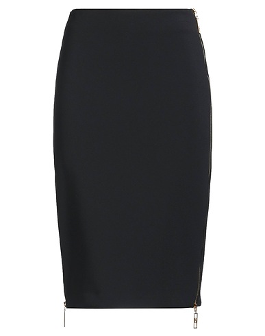 ELISABETTA FRANCHI Midi skirt Black 96% Polyester, 4% Elastane