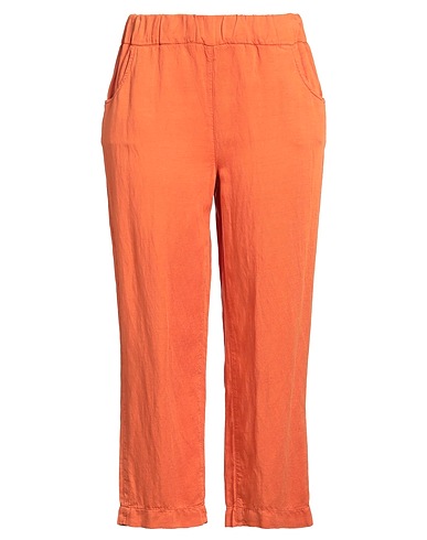 VIA MASINI 80 Casual trouser Orange 67% Lyocell, 33% Linen