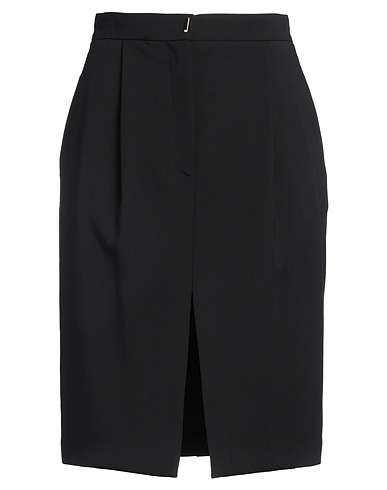 ELISABETTA FRANCHI Midi skirt Black 95% Polyester, 5% Elastane