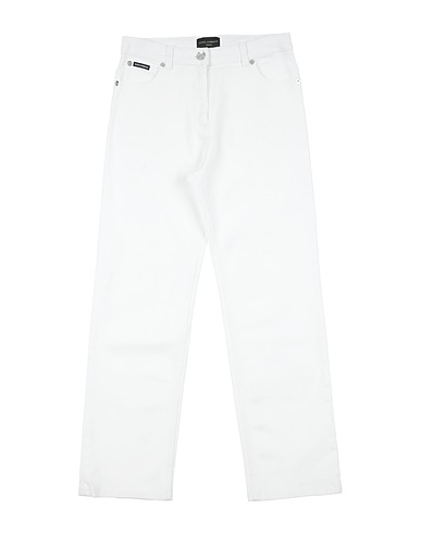 DOLCE&GABBANA Denim pants White 98% Cotton, 2% Elastane, Polyester, Zamak