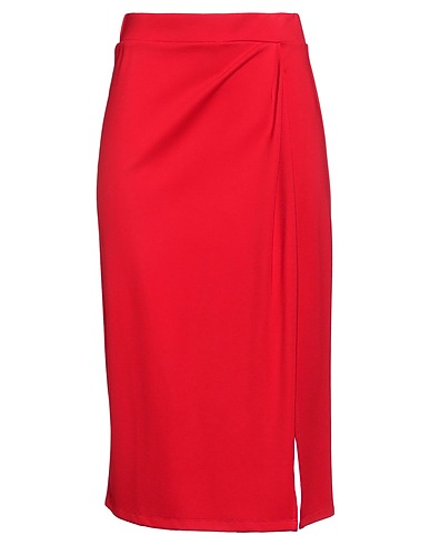 CARACTÈRE Midi skirt Red 67% Viscose, 29% Polyamide, 4% Elastane