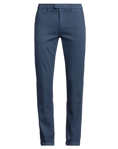 TRAMAROSSA Casual trouser Navy blue 87% Cotton, 9% Polyester, 4% Elastane