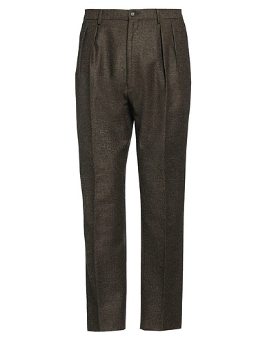 DE PETRILLO Casual pants Dark green 100% Wool