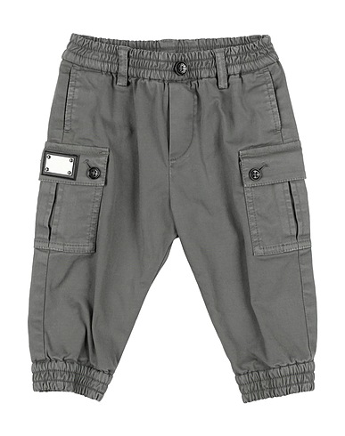 DOLCE&GABBANA Casual trouser Lead 96% Cotton, 4% Elastane, Polyester, Zamak