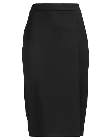 PT Torino Midi skirt Black 95% Virgin Wool, 5% Elastane