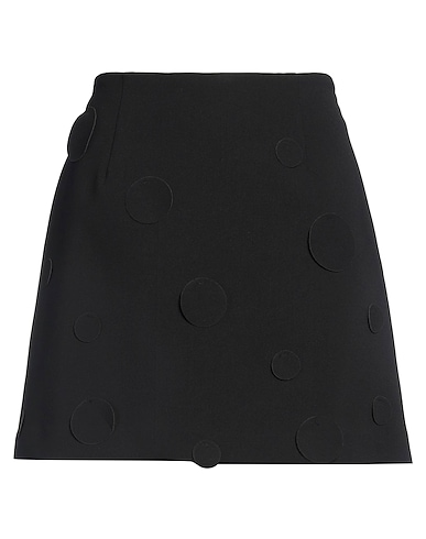 1-ONE Mini skirt Black 63% Viscose, 31% Polyamide, 6% Elastane