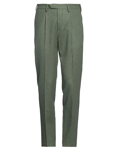 DEVORE INCIPIT Casual trouser Military green 67% Wool, 27% Polyamide, 5% Polyester, 1% Elastane