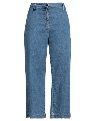 PLEASE Denim trousers Blue 98% Cotton, 2% Elastane