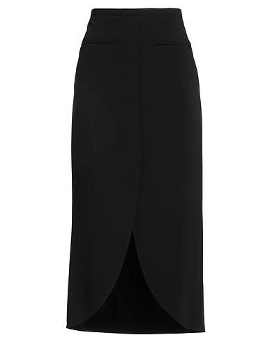 COURRÈGES Midi skirt Black 89% Polyester, 11% Polyurethane