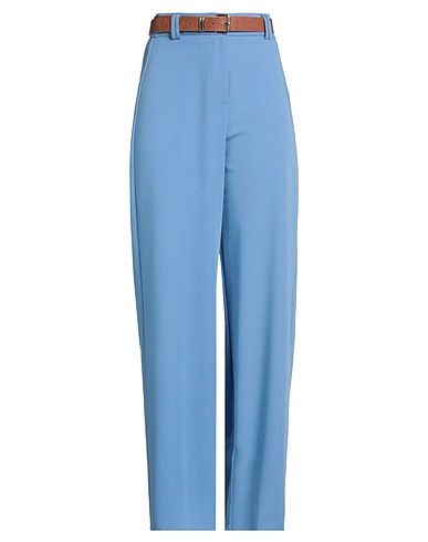 HAVEONE Casual pants Light blue 80% Polyester, 15% Viscose, 5% Elastane