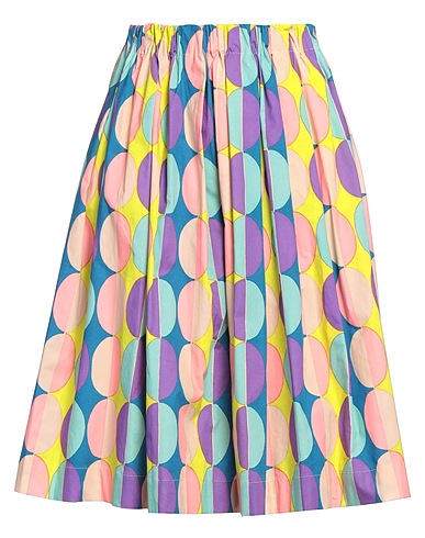 MYTHS Midi skirt Blue 97% Cotton, 3% Elastane