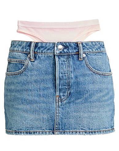 ALEXANDER WANG Denim skirt Blue 100% Cotton, Polyamide, Elastane