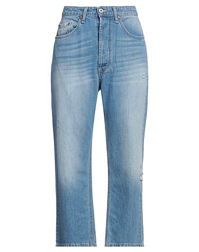 PLEASE Denim trousers Blue 100% Cotton