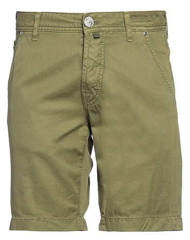 JACOB COHЁN Shorts & Bermuda Verde militare 45% Cotone, 31% Lino, 22% Lyocell, 2% Elastan, Poliestere