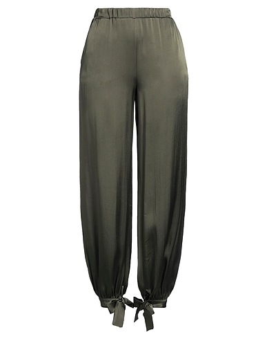 1-ONE Pantalón VERDE MILITARE 75% Acetato, 25% Seda