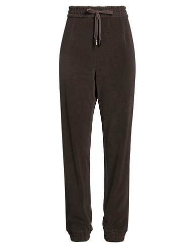 DOLCE&GABBANA Casual trouser Chocolate brown 90% Cotton, 8% Polyamide, 2% Elastane