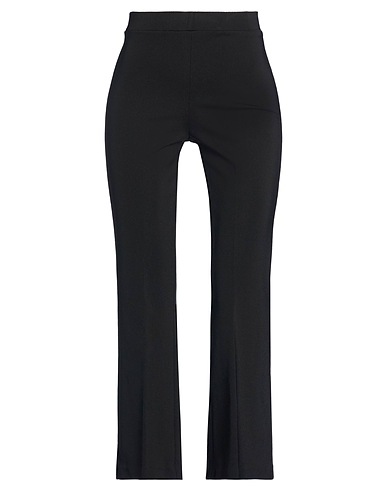 1-ONE Casual pants Black 63% Viscose, 31% Polyamide, 6% Elastane