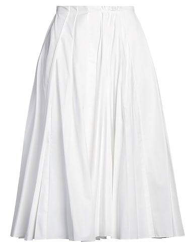 JIL SANDER Midi skirt White 100% Cotton