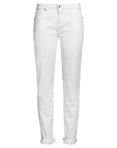 TRUSSARDI Casual trouser White 100% Cotton