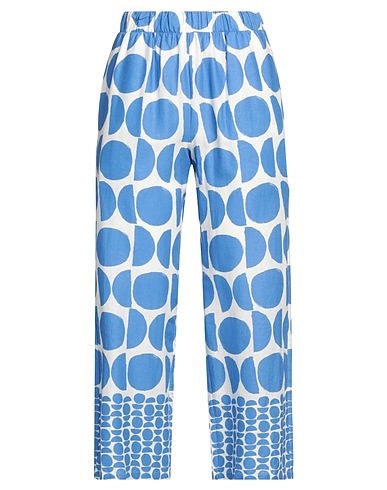 LE TRICOT PERUGIA Casual trouser Azure 55% Linen, 45% Viscose