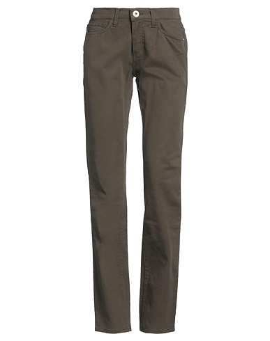TRUSSARDI JEANS Casual trouser Military green 98% Cotton, 2% Elastane