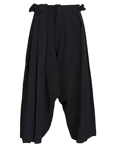 YOHJI YAMAMOTO POUR HOMME Casual pants Black 65% Polyester, 35% Cotton, Linen, Rayon