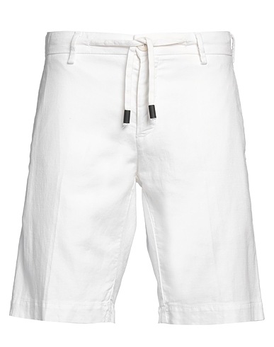 HAVANA & CO. Shorts & Bermuda White 63% Cotton, 35% Linen, 2% Elastane