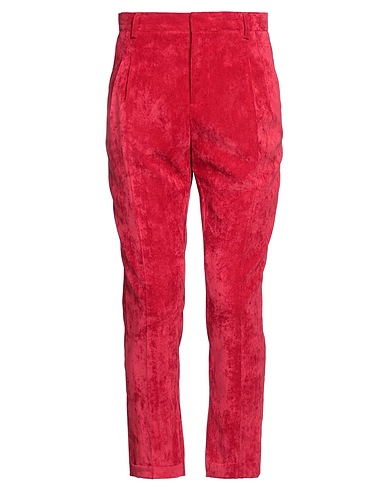 GREY DANIELE ALESSANDRINI Casual trouser Red 85% Polyester, 12% Polyamide, 3% Elastane