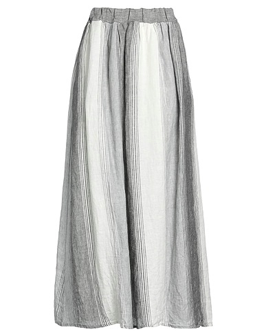 CROSSLEY Long skirt Light grey 100% Linen