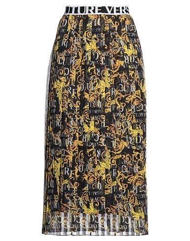 VERSACE JEANS COUTURE Midi skirt Black 100% Polyester