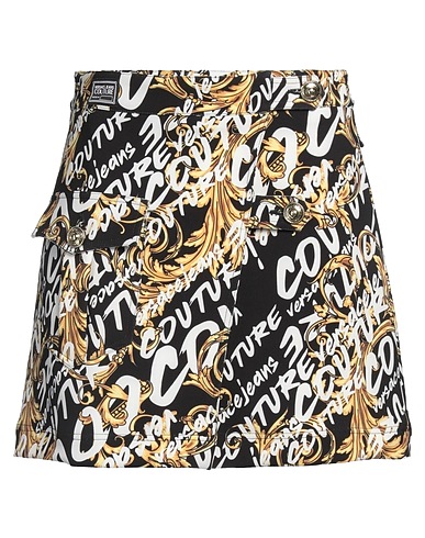 VERSACE JEANS COUTURE Mini skirt Black 92% Polyester, 8% Elastane