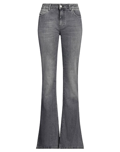 PINKO Denim trousers Grey 99% Cotton, 1% Elastane