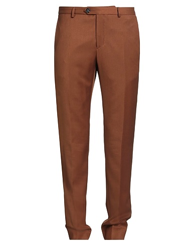 MANUEL RITZ Pantalone Marrone 62% Poliestere, 35% Viscosa, 3% Elastan