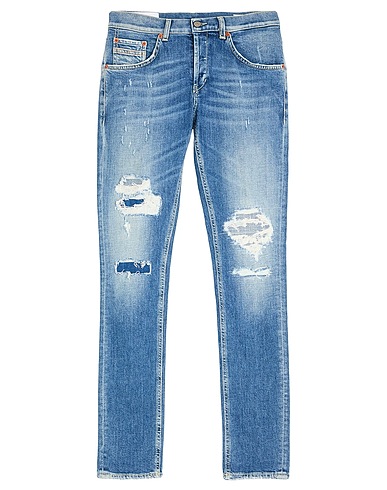 DONDUP Denim trousers Blue 98% Organic cotton, 2% Recycled elastane